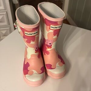 Gently Worn Peppa Pig Hunter Reflective Rain Boots